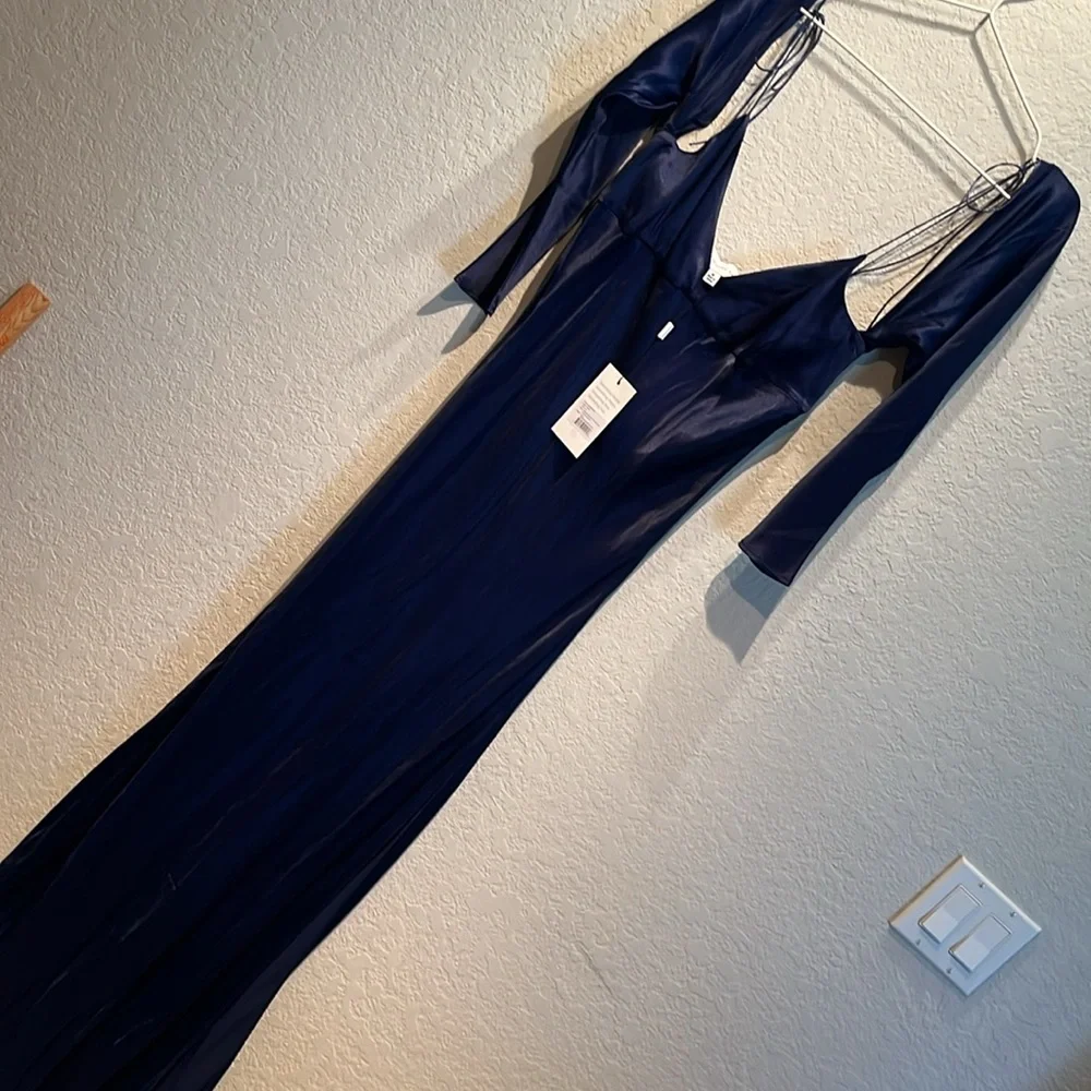 SOMETHING NAVY Blue Maxi Dress Wedding Party Dress size M NWT - Picture 9 of 9